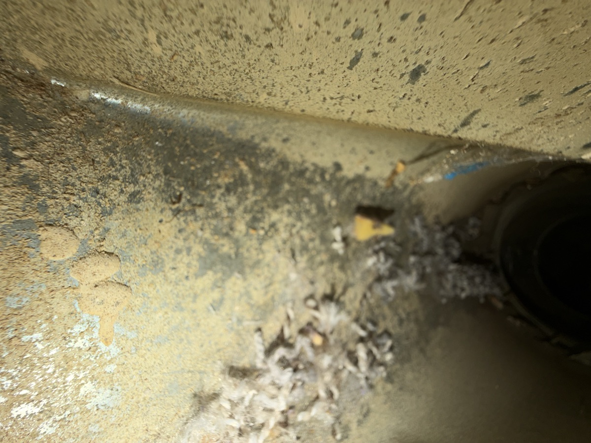 Heavy dust and lint in air duct